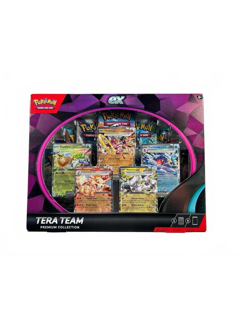 Pokemon TCG: Tera Team Premium Collection Box 9x Boosters New Factory Sealed